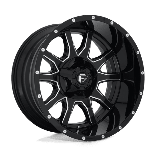 Fuel D627 GLOSS BLACK MILLED 22x12 8x170 Wheels | Offset: -43 | Backspace: 4.81 | Bore: 125.1