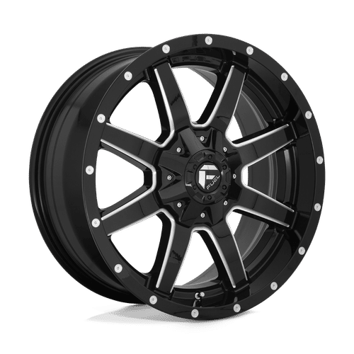 Fuel D610 GLOSS BLACK MILLED 17x8.5 5x108/5x127 Wheels | Offset: 25 | Backspace: 5.73 | Bore: 71.5