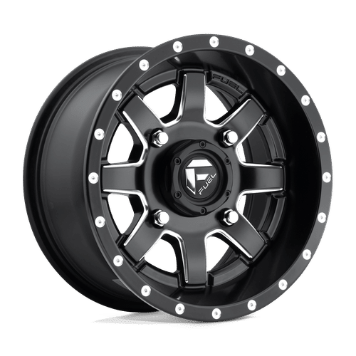 Fuel D538 MATTE BLACK MILLED 14x7 4x110 Wheels | Offset: 13 | Backspace: 4.51 | Bore: 79.4