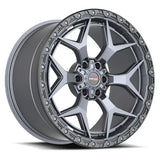 VORTEK VRT-603MTB Matte Titanium Black Bead Ring 17x9 6x135/6x139.7 Wheels | Offset: -12 | Backspace: 4.5 | Bore: 106.1