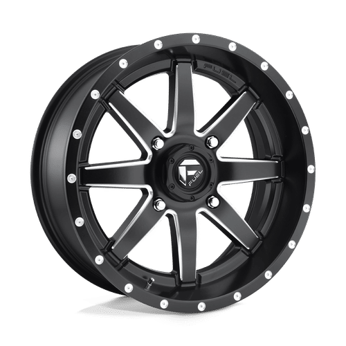 Fuel D538 MATTE BLACK MILLED 18x7 4x156 Wheels | Offset: 13 | Backspace: 4.51 | Bore: 132