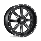 Fuel D538 MATTE BLACK MILLED 18x7 4x156 Wheels | Offset: 13 | Backspace: 4.51 | Bore: 132