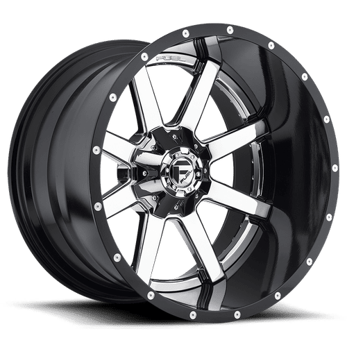Fuel D260 MAVERICK CHROME PLATED GLOSS BLACK LIP 24x16 8x170 Wheels | Offset: -100 | Backspace: 12.44 | Bore: 125.1