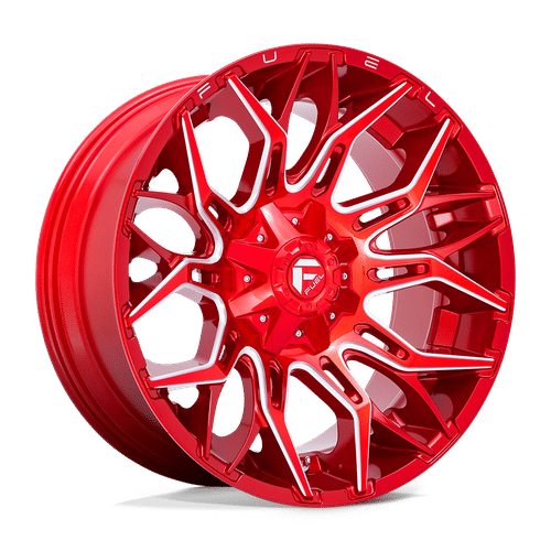 Fuel D771 CANDY RED MILLED 22x10 8x165.1 Wheels | Offset: -18 | Backspace: 4.79 | Bore: 125.1