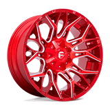 Fuel D771 CANDY RED MILLED 22x10 8x180 Wheels | Offset: -18 | Backspace: 4.79 | Bore: 124.2