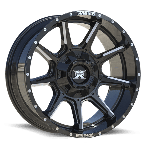 TWISTED OFF-ROAD TW2 Gloss Black Milled 20x10 5x127/5x139.7 Wheels | Offset: -18 | Backspace: 4.75 | Bore: nan