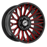 XF OFFROAD XF-237 Gloss Black Milled Red 22x10 5x127/5x139.7 Wheels | Offset: -18 | Backspace: nan | Bore: 78.1