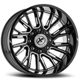 XF OFFROAD XF-230 Gloss Black Milled 20x10 8x165.1/8x170 Wheels | Offset: -12 | Backspace: nan | Bore: 125.2