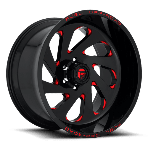 Fuel D638 VORTEX GLOSS BLACK RED TINTED CLEAR 22x12 6x135 Wheels | Offset: -44 | Backspace: 8.23 | Bore: 87.1