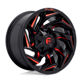 Fuel D755 GLOSS BLACK MILLED WITH RED TINT 15x8 5x139.7 Wheels | Offset: -18 | Backspace: 3.79 | Bore: 108