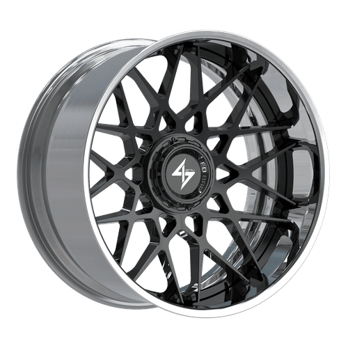 SENTALI BFX BFX5 Polished Lip / Gloss Black Centre 22x10 8x165.1/8x180 Wheels | Offset: -24 | Backspace: nan | Bore: 125.2