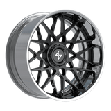SENTALI BFX BFX5 Polished Lip / Gloss Black Centre 22x10 8x165.1/8x180 Wheels | Offset: -24 | Backspace: nan | Bore: 125.2