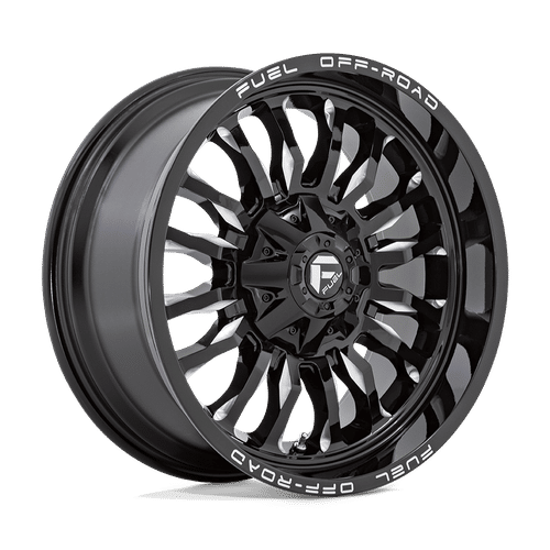 Fuel D795 GLOSS BLACK MILLED 20x9 5x139.7/5x150 Wheels | Offset: 1 | Backspace: 5.04 | Bore: 110.1