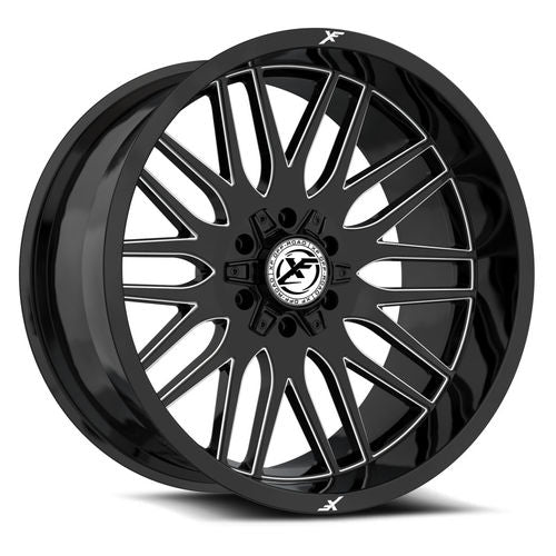 XF OFFROAD XF-240 Gloss Black Milled 22x10 6x135/6x139.7 Wheels | Offset: -18 | Backspace: nan | Bore: 106.4