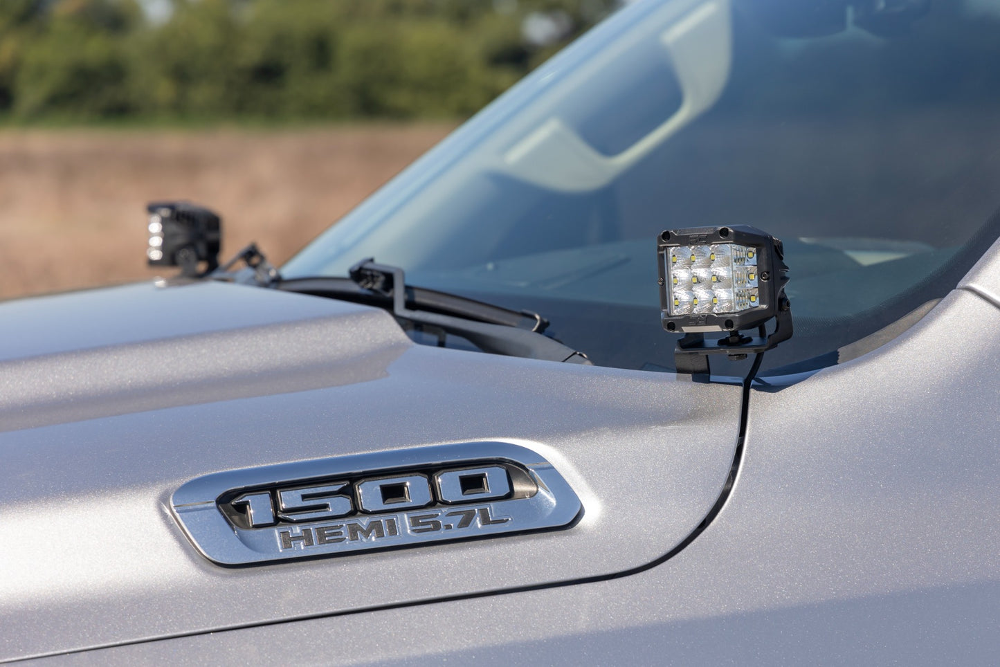 LED Light Kit | Ditch Mount | 2" Black Pair | White DRL | Ram 1500 (19-24)