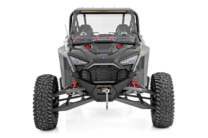 30" Single Row Light Mount | Front | Black Series | White DRL | Polaris RZR Turbo R 4WD