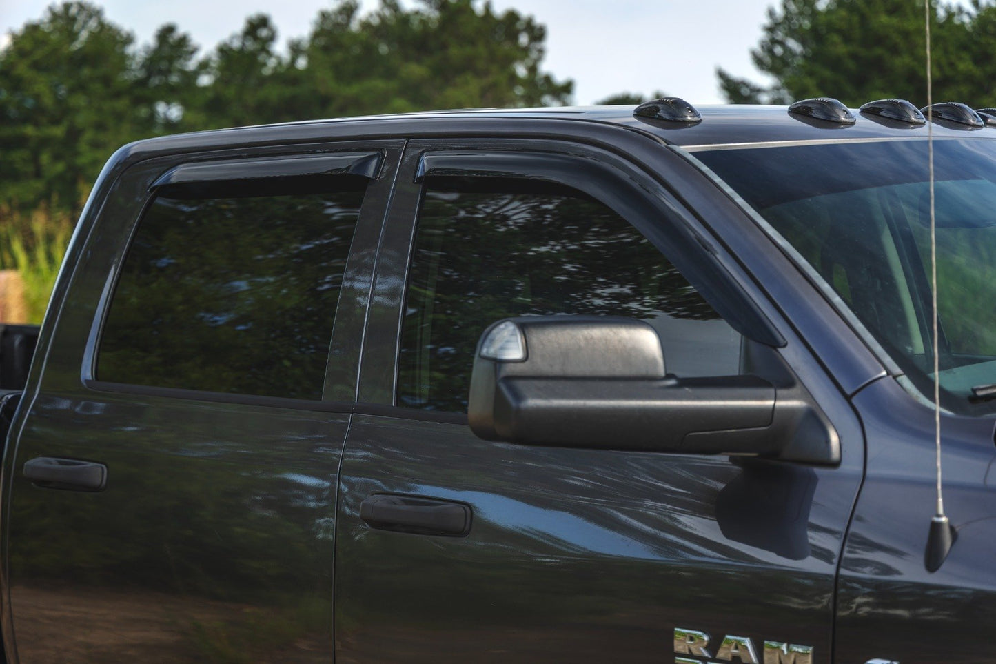 Side Window Deflectors | Tape On Rain Guard | Ram 1500 (09-18) 2500 (10-24)
