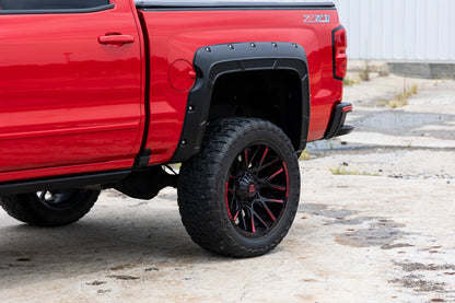 Fender Flares | Defender | 6'7" &amp; 8' Bed | GCN Victory Red | Chevy Silverado 1500 (14-18)
