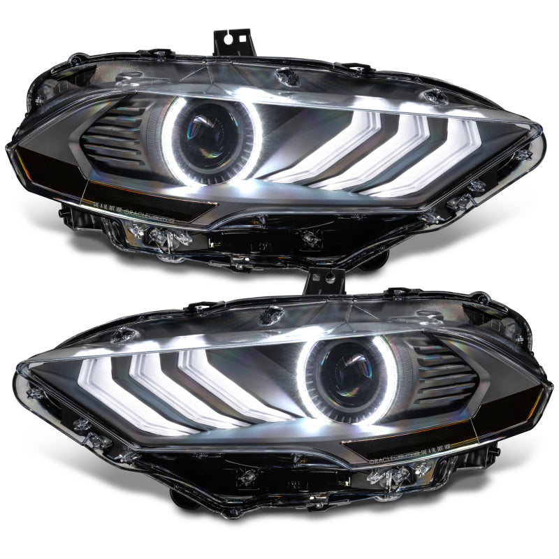 Oracle Lighting 18-23 Ford Mustang Dynamic ColorSHIFT LED Headlights - Black Series