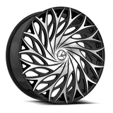 AZARA AZA-525BM Gloss Black Machined 22x9.5 5x115/5x120 Wheels | Offset: 15 | Backspace: 5.75 | Bore: 74.1