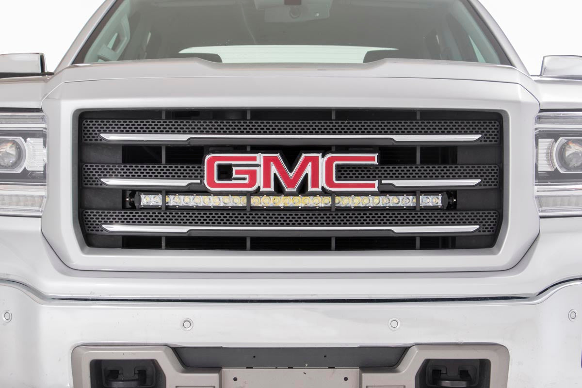 LED Light Kit | Behind Grille Mount | 30" Chrome Single Row | Chevy/GMC 1500 (14-18)