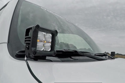 LED Light Kit | Ditch Mount | 2" Black Pair | Amber DRL | Toyota 4Runner (10-24)