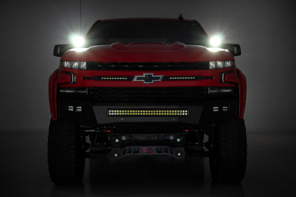 LED Light Kit | Ditch Mount | 2" Black Pair | Amber DRL | Chevy Silverado 1500 (19-22)