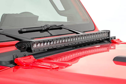 Jeep 30-inch LED Hood Kit (18-21 Wrangler JL, 20-21 Gladiator JT | Chrome-Series)