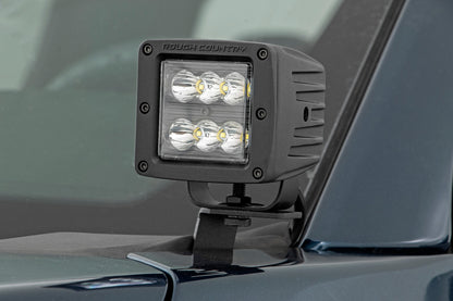 LED Light | Ditch Mount | 2" Chrome Pair | Wide Angle | Ford F-150 (15-23)