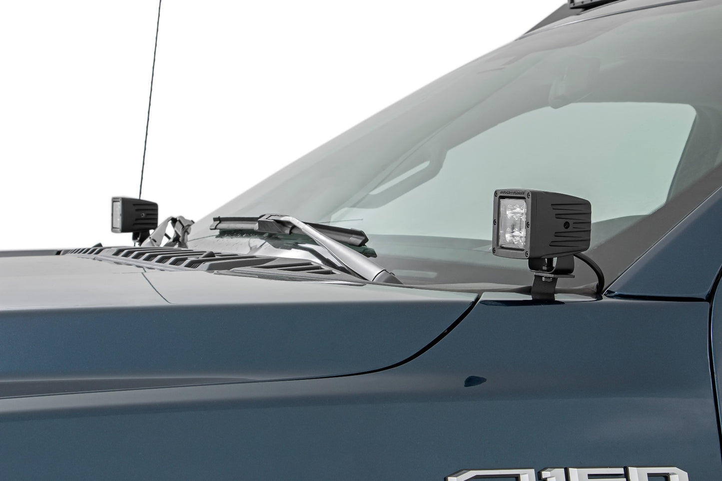 LED Light | Ditch Mount | 2" Chrome Pair | Wide Angle | Ford F-150 (15-23)