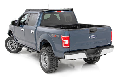 Roof Rack | FR & RR 40 Inch Single Row BLK LEDs | Ford F-150 (15-18)