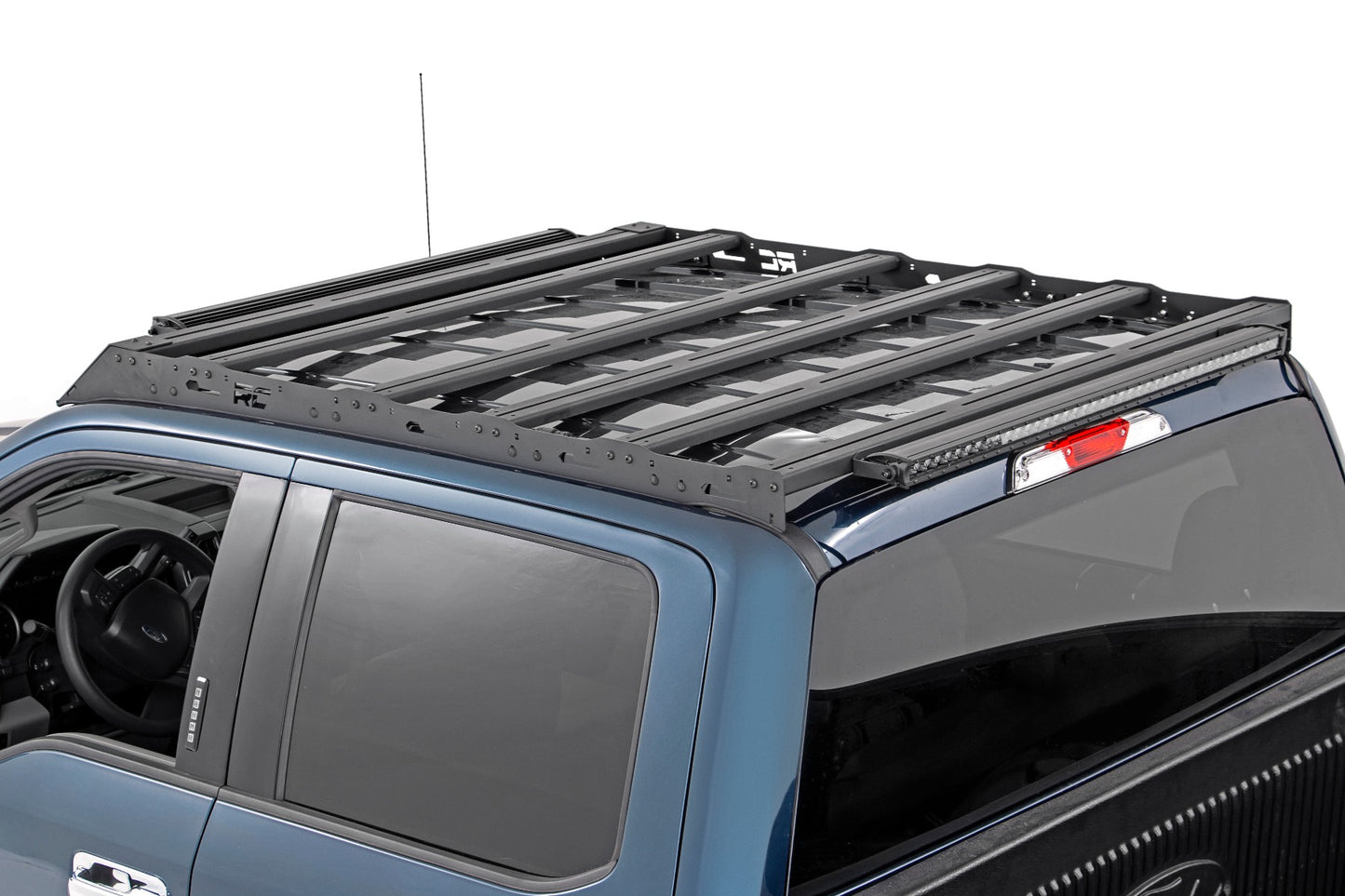Roof Rack | FR & RR 40 Inch Single Row BLK LEDs | Ford F-150 (15-18)