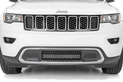 LED Light | Bumper Mount | 20" Black Dual Row| Amber DRL | Jeep Grand Cherokee WK2 (11-20)