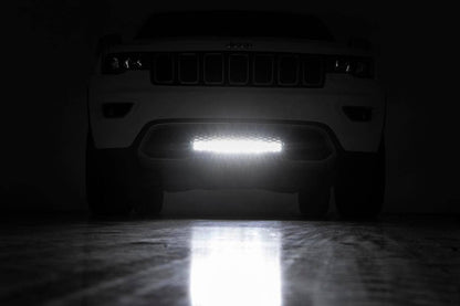 LED Light | Bumper Mount | 20" Black Dual Row| Amber DRL | Jeep Grand Cherokee WK2 (11-20)