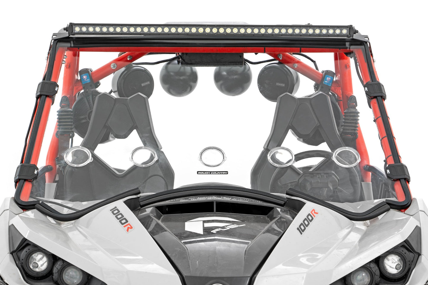 LED Light | Front Mount | 40" Chrome Dual Row | White DRL | Can-Am Commander 1000/Maverick