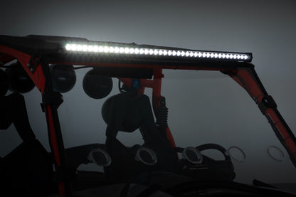 LED Light | Front Mount | 40" Chrome Dual Row | White DRL | Can-Am Commander 1000/Maverick