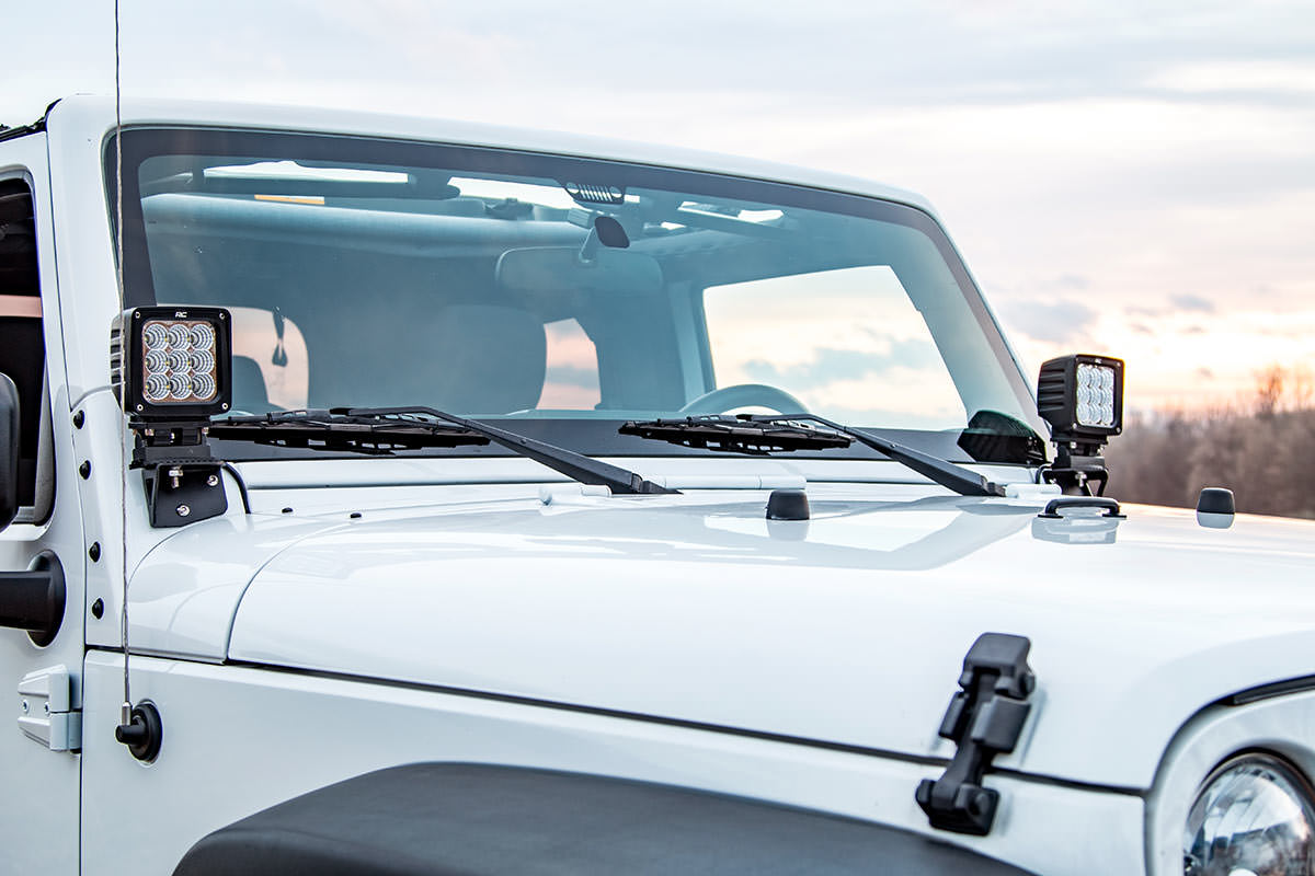 Light Mounts | Lower Windshield | Jeep Wrangler JK  (2007-2018)