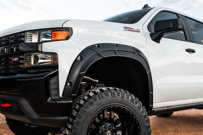 Defender Pocket Fender Flares | GAN Silver Ice Metallic | Chevy Silverado 1500 (19-23)