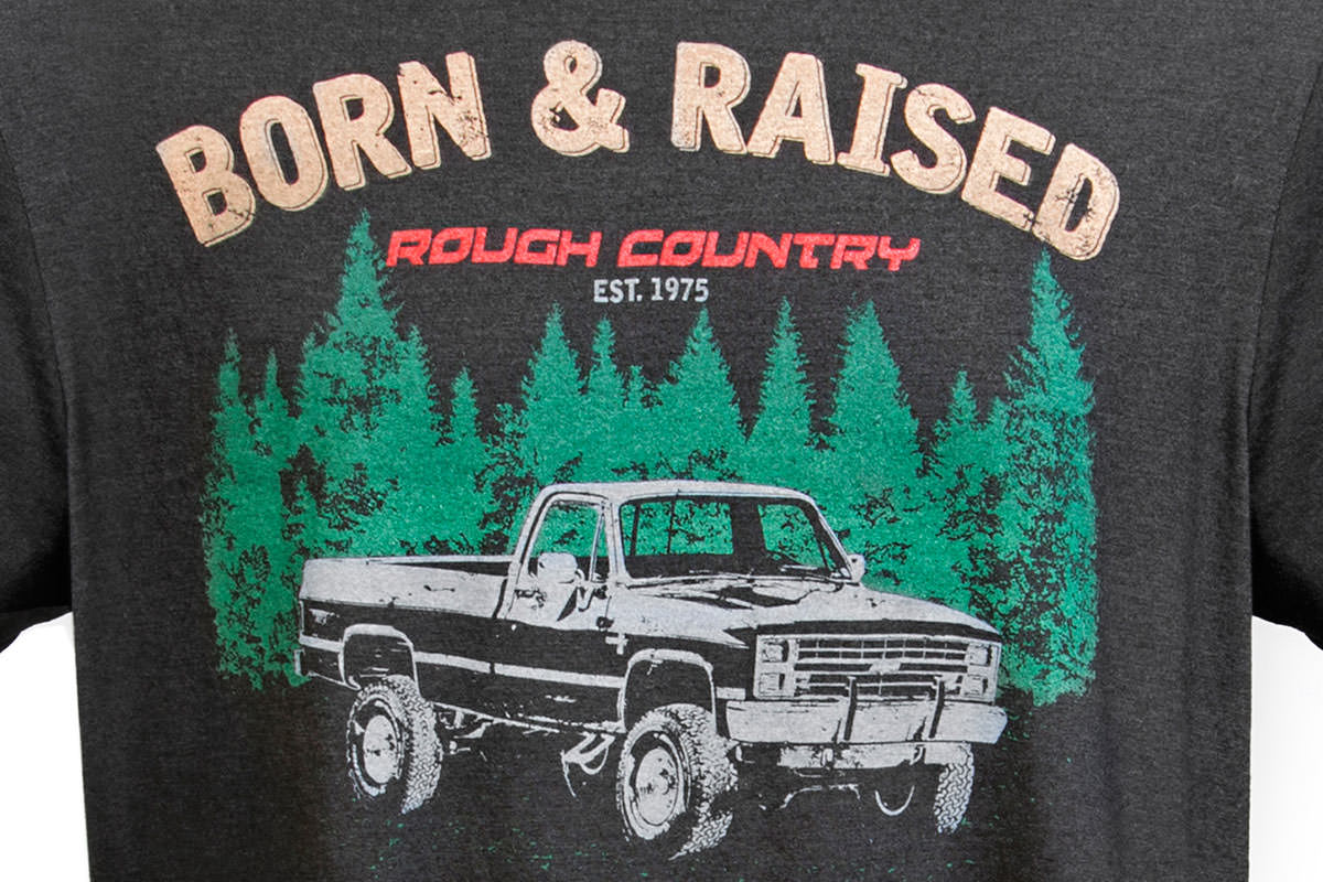 Rough Country T-Shirt | Born & Raised | Black | LG