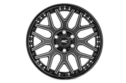 Rough Country 95 Series Wheel | Machined One-Piece | Gloss Black | 22x10 | 6x5.5 | -25mm
