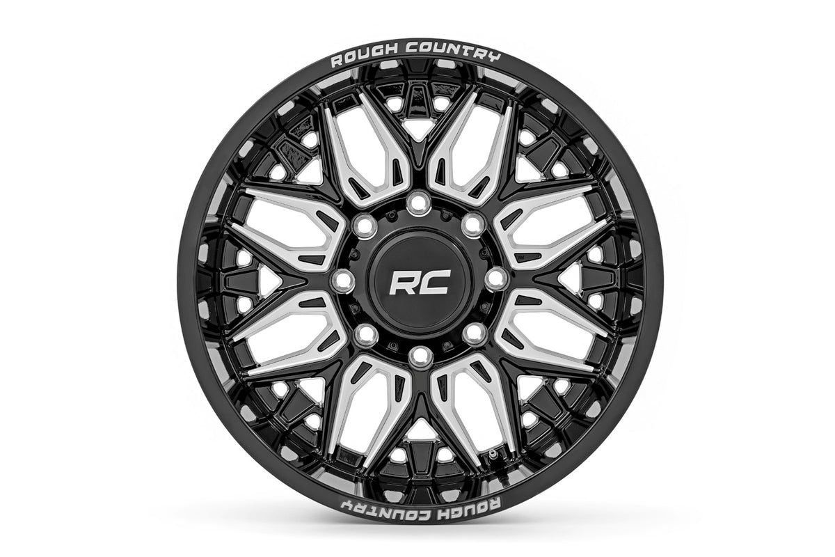 Rough Country 86 Series Wheel | One-Piece | Gloss Black | 20x10 | 6x135 | -19mm