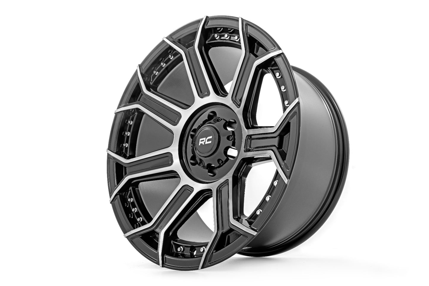 Rough Country 89 Series Wheel | One-Piece | Black Machined Gun Metal | 20x10 | 8x180 |  -19mm