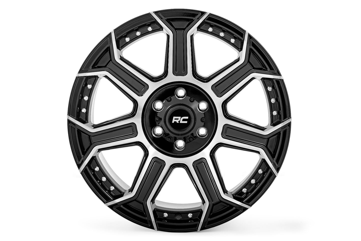 Rough Country 89 Series Wheel | One-Piece | Black Machined Gun Metal | 20x10 | 8x180 |  -19mm