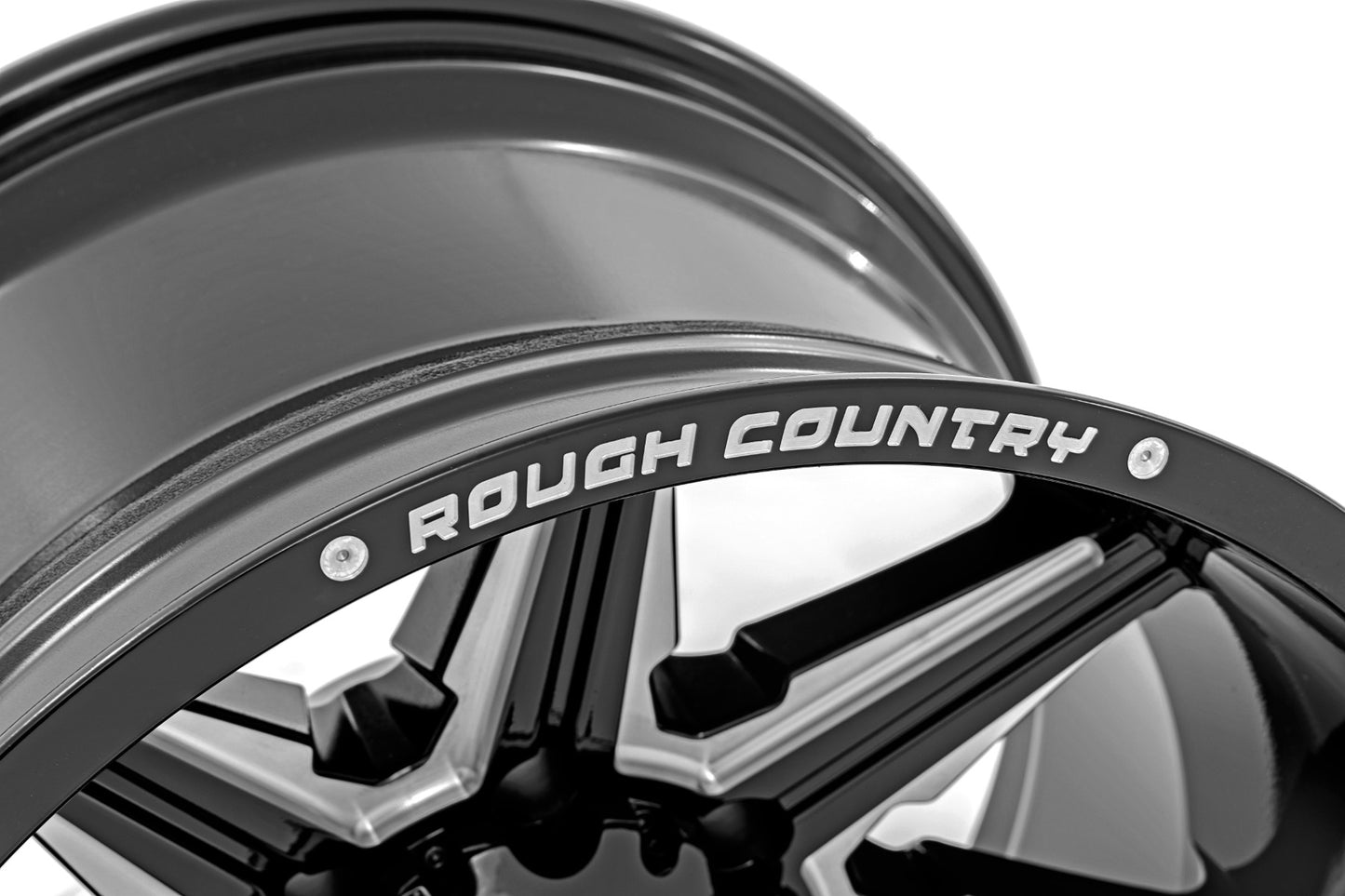 Rough Country 91M Series Wheel | One-Piece | Gloss Black | 22x12 | 6x5.5 | -44mm