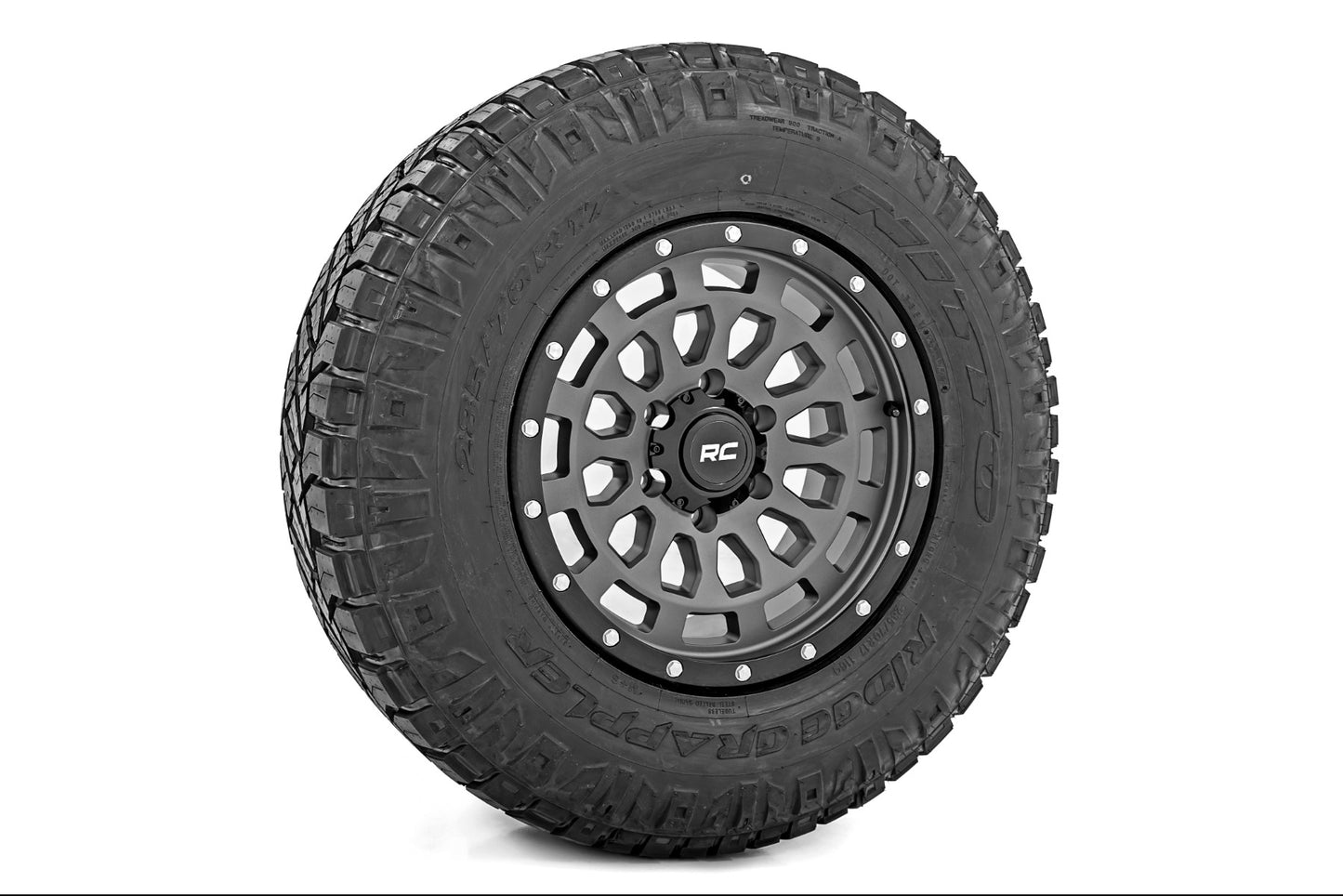 Rough Country 87 Series Wheel | Simulated Beadlock | Gray/Black | 17x8.5 | 6x5.5 | +0mm