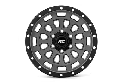 Rough Country 87 Series Wheel | Simulated Beadlock | Gray/Black | 17x8.5 | 6x5.5 | +0mm