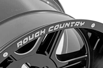 Rough Country 92 Series Wheel | Machined One-Piece | Gloss Black | 18x9 | 6x135 | +0mm