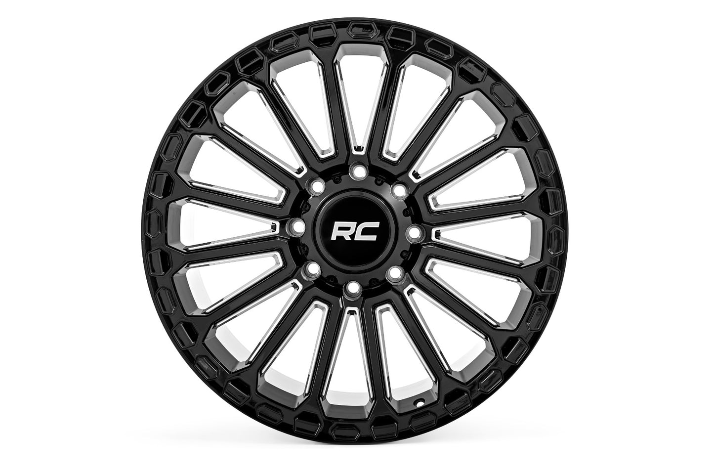 Rough Country 97 Series Wheel | One-Piece | Gloss Black | 20x10 | 5x5 | -19mm