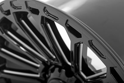 Rough Country 97 Series Wheel | One-Piece | Gloss Black | 20x10 | 5x5 | -19mm