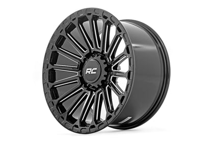 Rough Country 97 Series Wheel | One-Piece | Gloss Black | 17x9 | 5x5 | -12mm